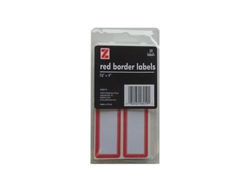 LABELS PARA LIBRETA BORDE ROJO (P) B/P
