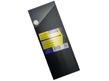 PENCIL BOX PLASTICO CON BOTON NEGRO