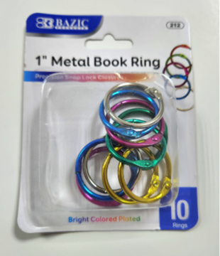 ARGOLLAS DE METAL 1'' X 10 COLORES B/P