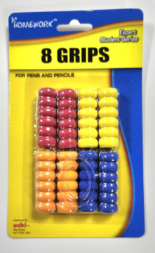 PENCIL GRIPS  COLORES X 8 B/P