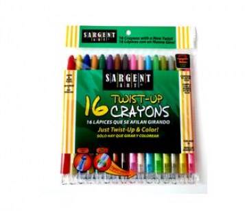 CRAYOLA SARGENT X 16 TWIST-UP B/P