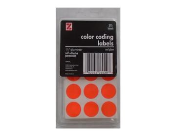 CODING LABELS 3/4 ROJO NEON B/P